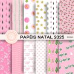 Kit Digital Papéis Estampados Natal - Imagem 4
