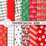 Kit Digital Papéis Estampados Natal