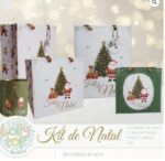 Kit Digital Sacolas, Tags e Rótulos - Coleção Vila de Natal