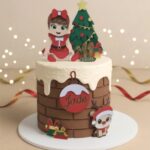 Arquivo de Corte Topo de Bolo Natal- Menina