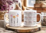 12 ARTE CANECA ANO NOVO MINIMALISTA COM CALENDÁRIO 2026 - Imagem 3