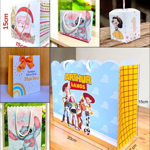 Kit 8 Moldes Sacolinhas