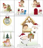 Kit 10 Topos de Bolo Natal - arquivo digital