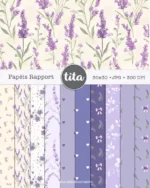 Kit digital Lavanda - Combo Papéis - Imagem 2