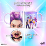 Arte Canecas Bocão Guerreiras do K-Pop