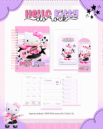 Volta as Aulas - Escolar 2026 HELLO KITTY DO ROCK - Imagem 3