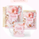 Encadernação - FLORAL AQUARELADO CLEAN