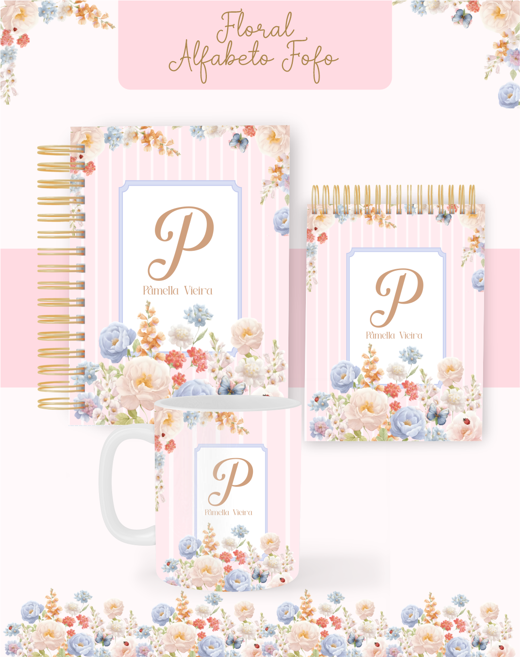 64) FLORAL ALFABETO FOFO Encadernação - FLORAL ALFABETO FOFO - Imagem 1