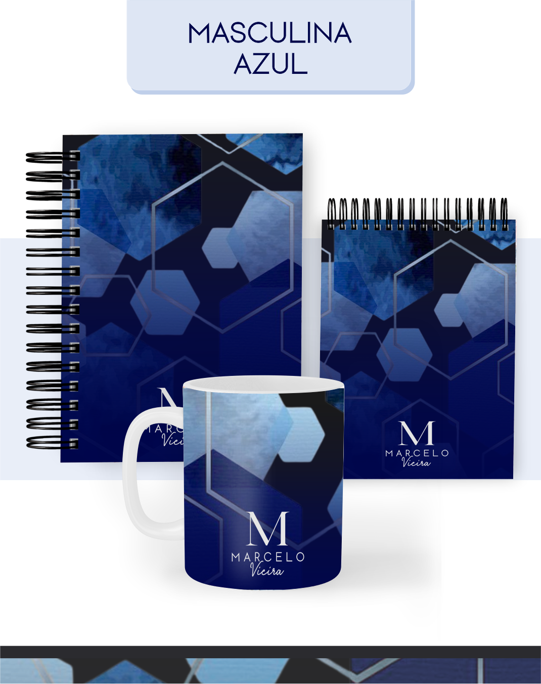 67) MASCULINA AZUL Encadernação - MASCULINA AZUL - Imagem 1