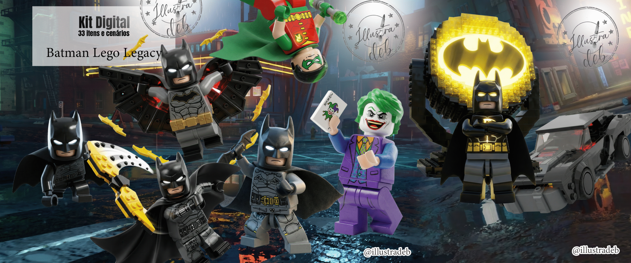Batman_Lego_Legacy Kit Digital Batman - Imagem 1