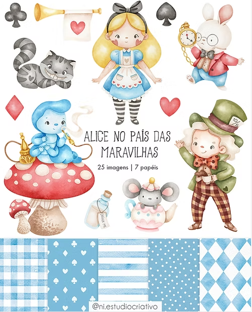 Kit Digital Alice no País das Maravilhas