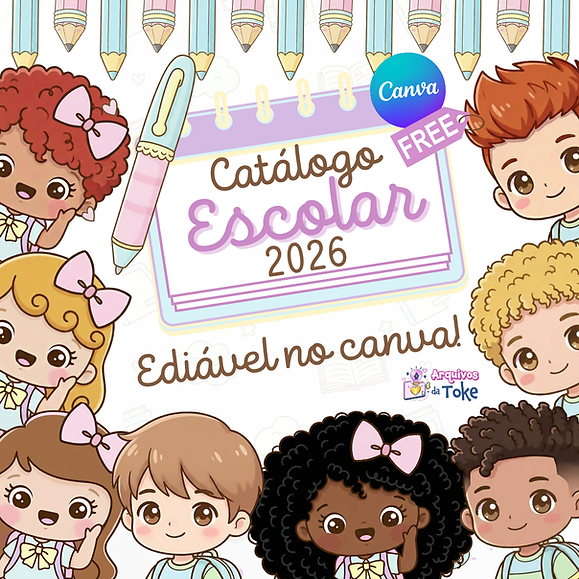 CATALOGO 2026 ESCOLAR - EDITAVEL CANVA CATÁLOGO ESCOLAR 2026 (NOVO) - EDITÁVEL NO CANVA - Imagem 1
