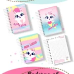 Kit Digital Escolar Caderno Gata Seria Puket