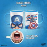 Arte Canecas Bocão Heróis Marvel - Imagem 4
