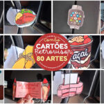 Cartões retrovisor editáveis - 80 artes