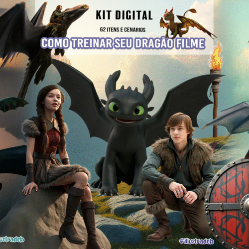 Kit Digital Como Treinar seu Dragão o Filme
