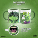 Arte Canecas Bocão Heróis Marvel - Imagem 11