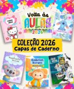 Capas de Caderno 2026 | Volta às Aulas