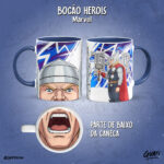 Arte Canecas Bocão Heróis Marvel - Imagem 22