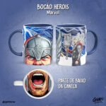 Arte Canecas Bocão Heróis Marvel - Imagem 23