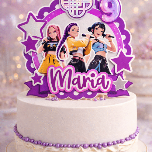 Arquivo de corte Topo de Bolo Huntrix