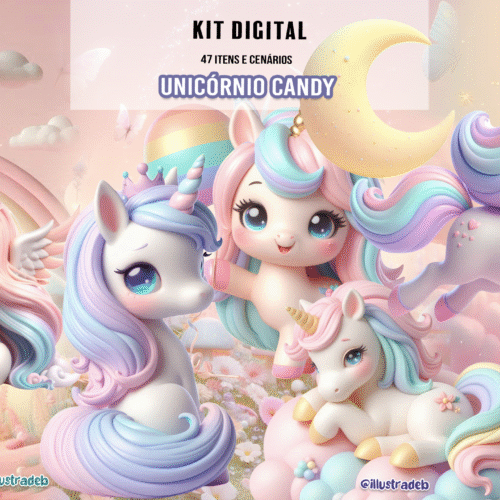Kit Digital Unicórnio Candy
