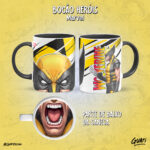 Arte Canecas Bocão Heróis Marvel - Imagem 24