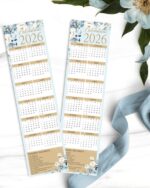 Arquivo Kit Calendários 2026 Coleção Floral Azul - Imagem 3