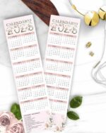 Arquivo Kit Calendários 2026 Coleção Floral Rosa - Imagem 2