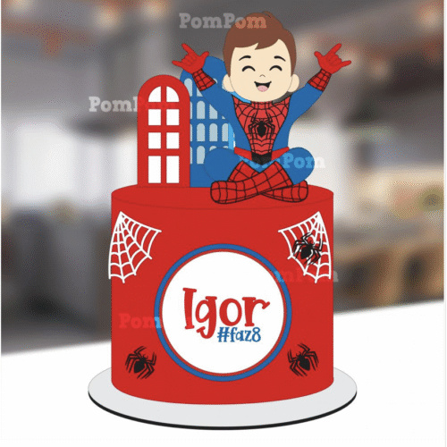 Arquivo de Corte Topo de Bolo Homem Aranha