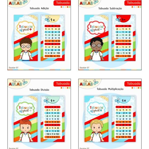 Volta as Aulas - CHAVEIRO TABUADA MENINO