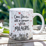 Arte Caneca Lettering Floral Frases - Imagem 2