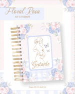 Kit Digital Floral Rosa e Colorido Gestante - Imagem 4