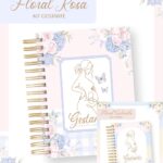 Kit Digital Floral Rosa e Colorido Gestante