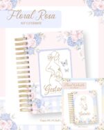 Kit Digital Floral Rosa e Colorido Gestante