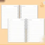 Arquivo Agenda Neutra Não Datada 1 e 2 Dias por Página - 3 Cores - Imagem 3