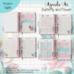 Agenda A5 Butterfl and Flower (Miolo Datado + Miolo Permanente) - Imagem 4