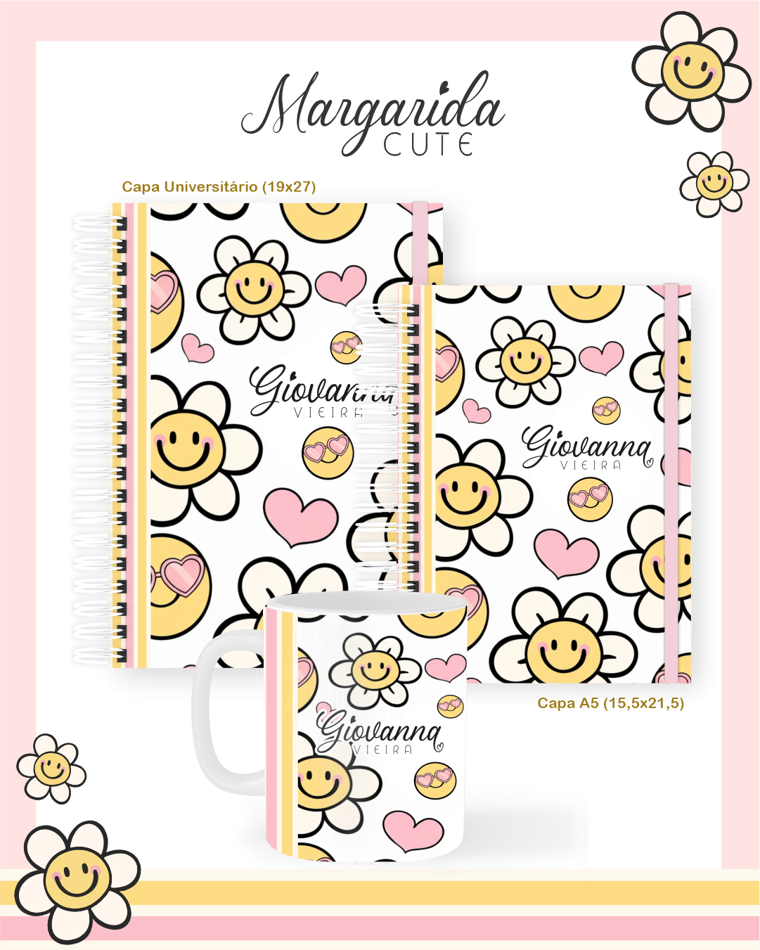 13) MARGARIDA CUTE Escolar Adulto Teen - MARGARIDA CUTE - Imagem 1