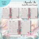 Agenda A5 Butterfl and Flower (Miolo Datado + Miolo Permanente) - Imagem 2