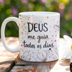 Arte Caneca Lettering Floral Frases - Imagem 3