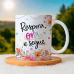 Arte Caneca Lettering Floral Frases - Imagem 6