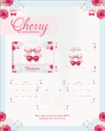 KIT MINI AGENDAS HORIZONTAIS A6 - CHERRY - Imagem 2