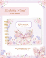 KIT MINI AGENDAS HORIZONTAIS A6 -  BORBOLETA FLORAL