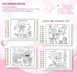 Livro A5 de Colorir Horizontal Escola - Imagem 2