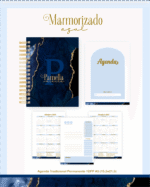 Escolar Adulto Teen - MARMORIZADO AZUL - Imagem 2