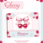 KIT MINI AGENDAS HORIZONTAIS A6 - CHERRY