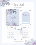 Escolar Adulto Teen - FLORAL AZUL CLEAN - Imagem 3