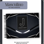 KIT MINI AGENDAS HORIZONTAIS A6 - MASCULINO