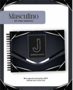 KIT MINI AGENDAS HORIZONTAIS A6 - MASCULINO