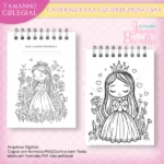 Caderno Colegial Para Colorir Princesas - Imagem 3